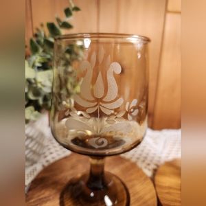 Pfaltzgraff Village Brown Stemed Drinking Glasses